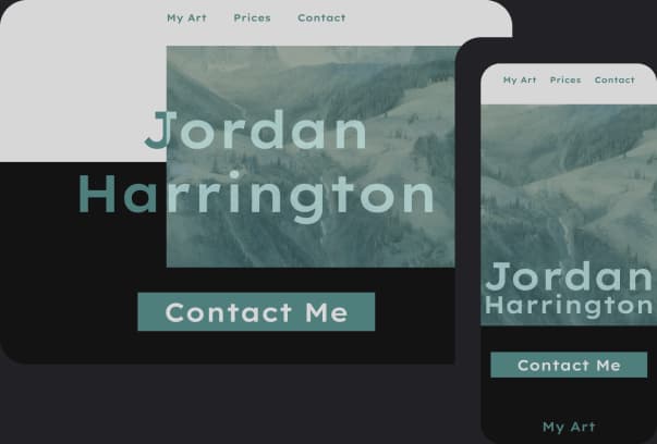 Example portfolio of an artist with abstract design